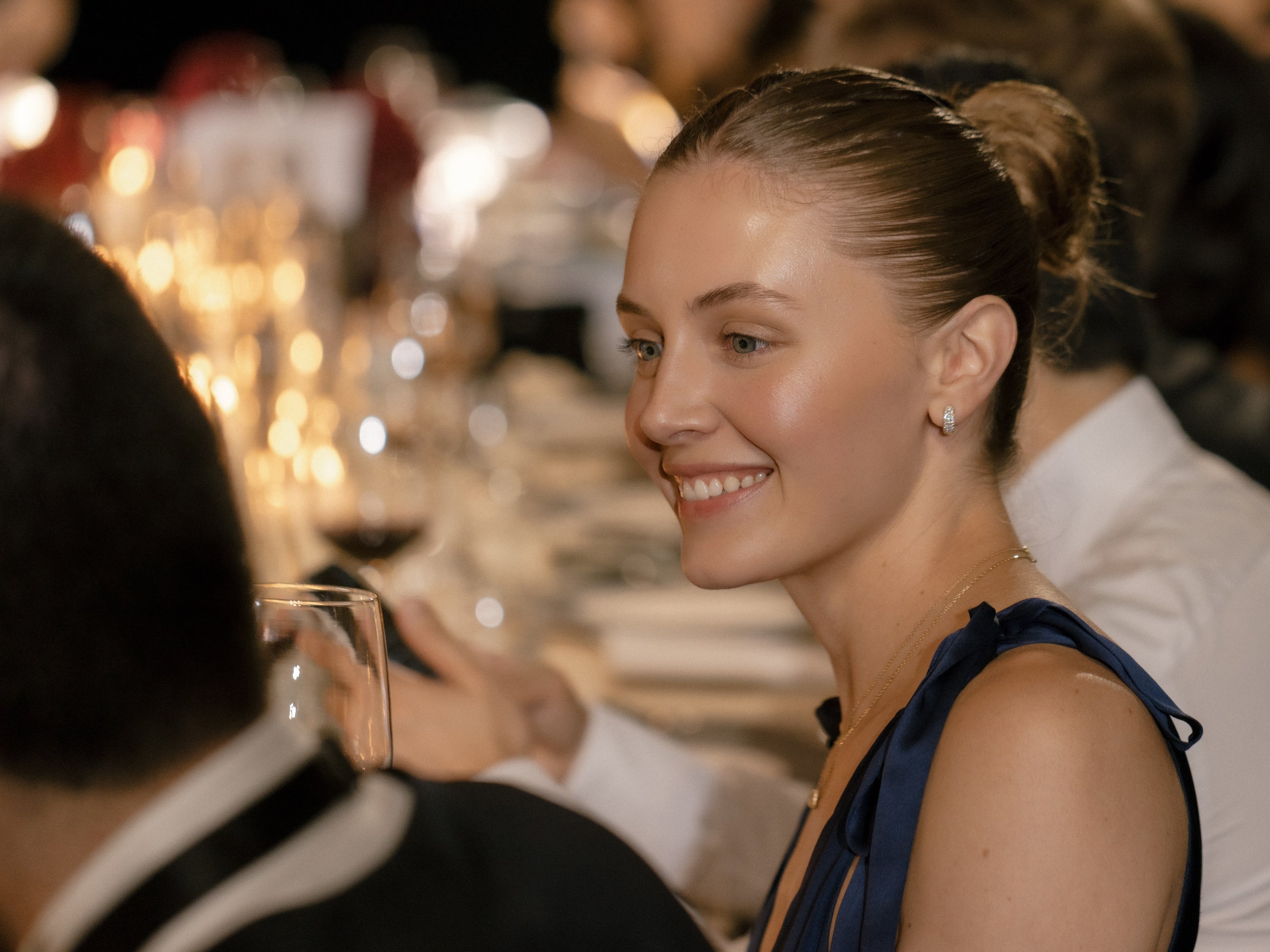 Tapestry Yellow Gold Huggie Earrings