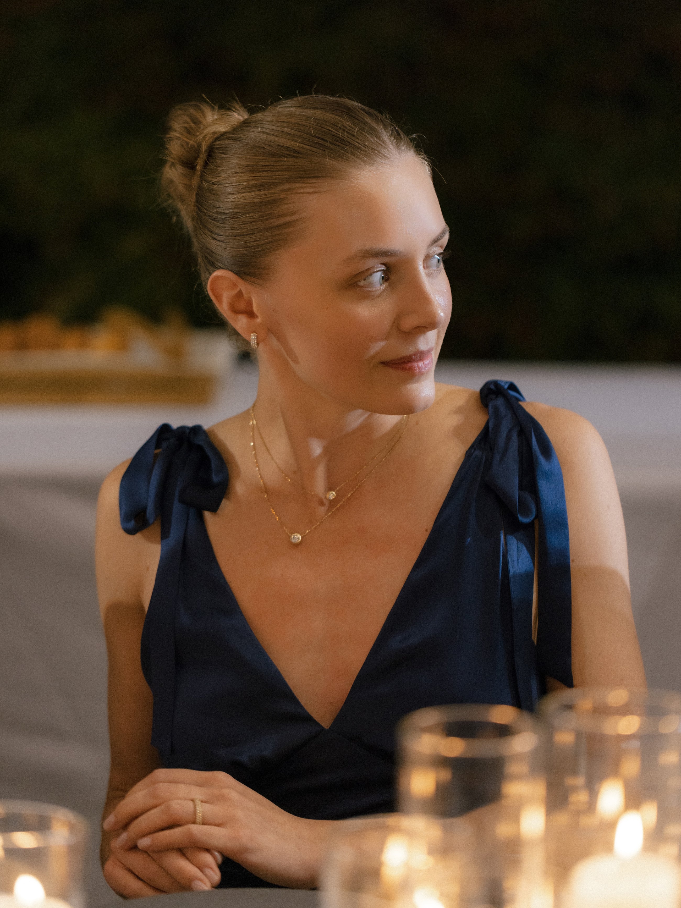 Tapestry Solitaire Button Necklace – Large