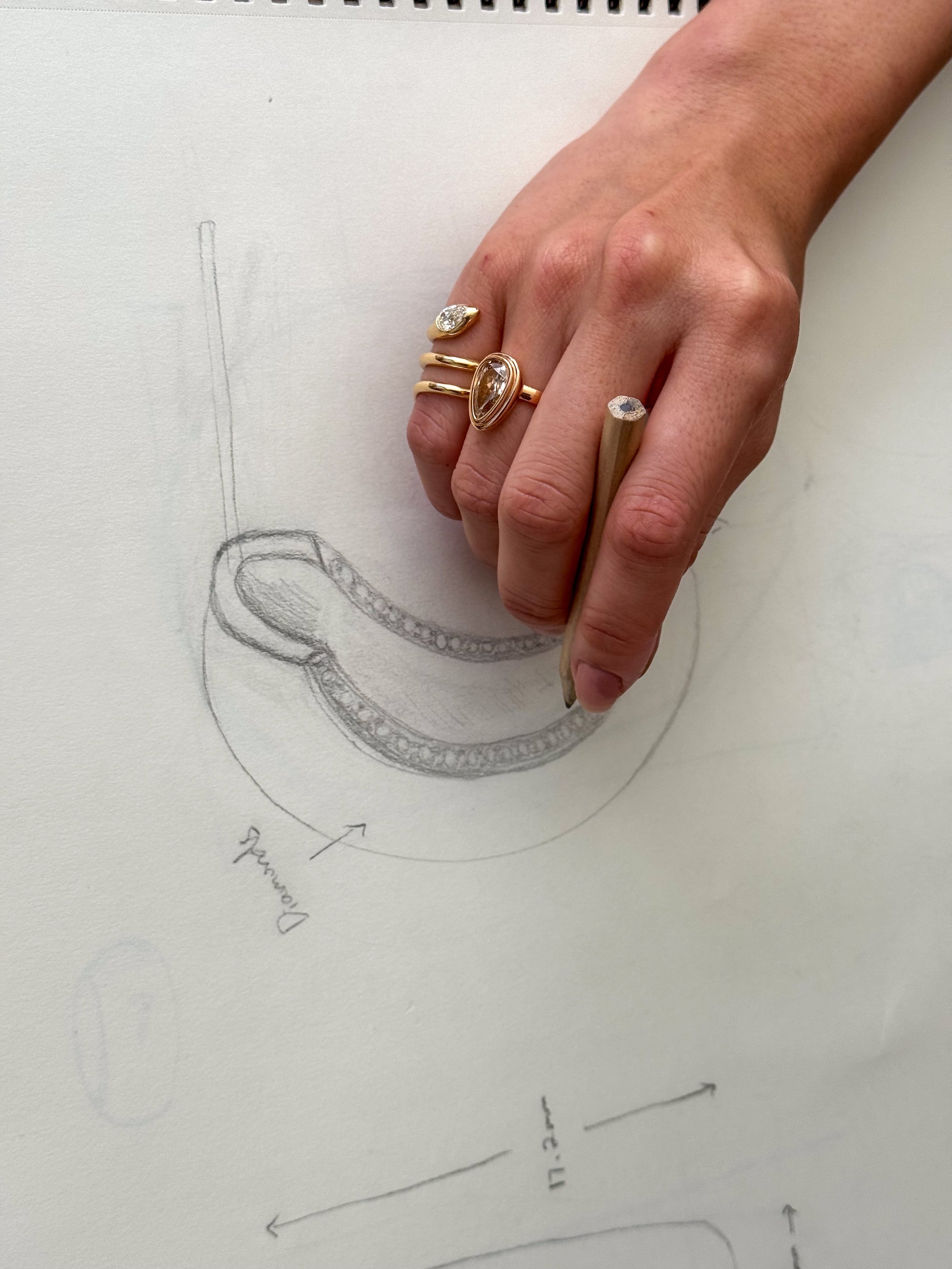 Snake Pinky Wrap Ring