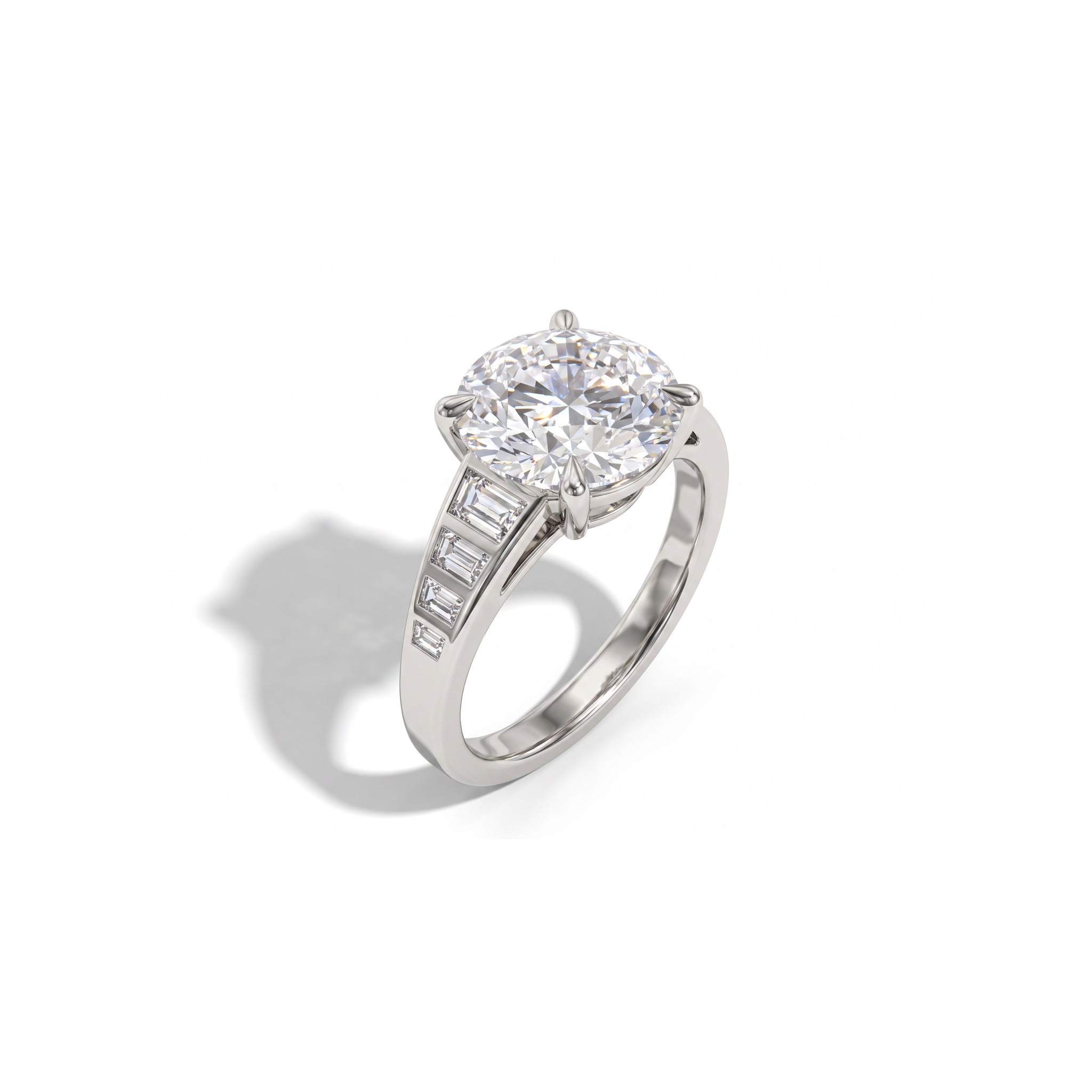 Yves Channel Set Ring – Round Brilliant Diamond