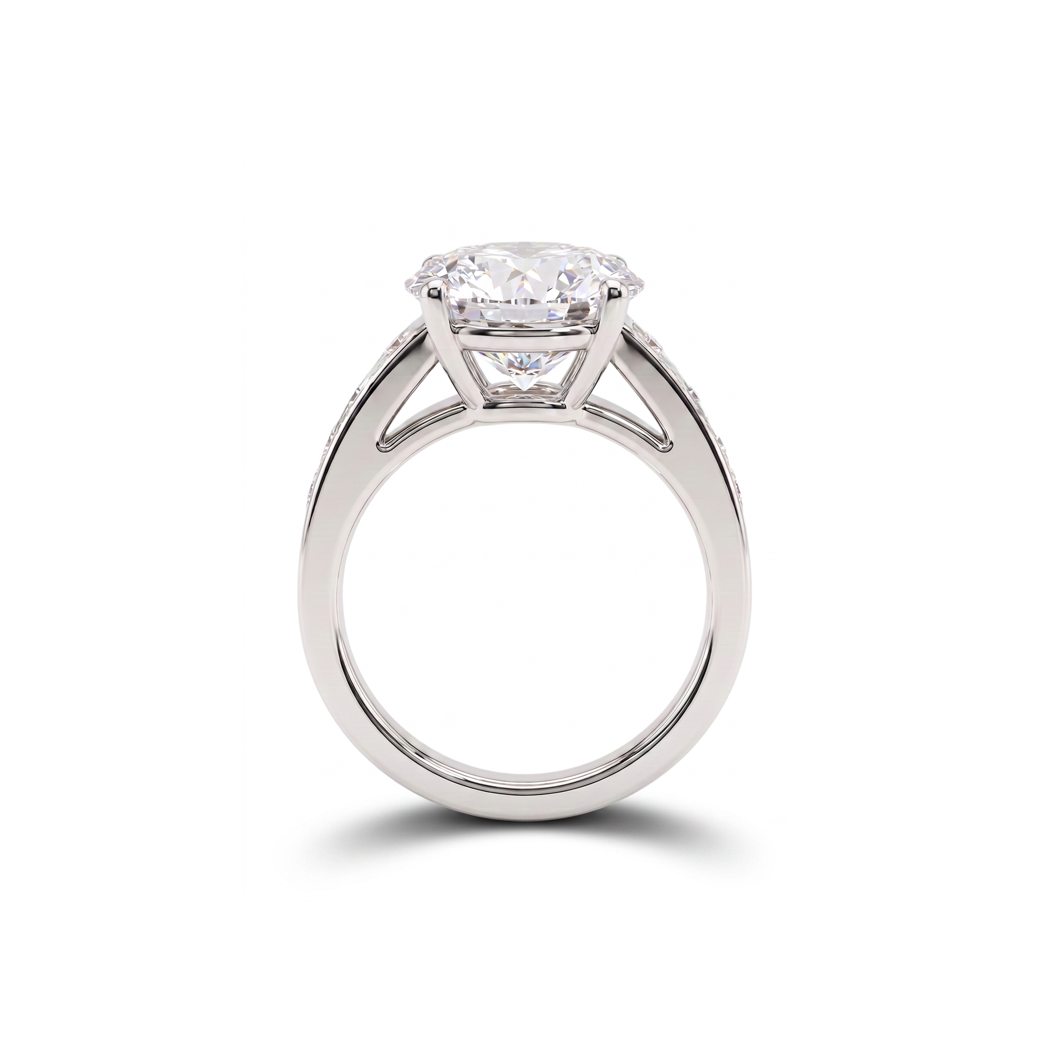 Yves Channel Set Ring – Round Brilliant Diamond