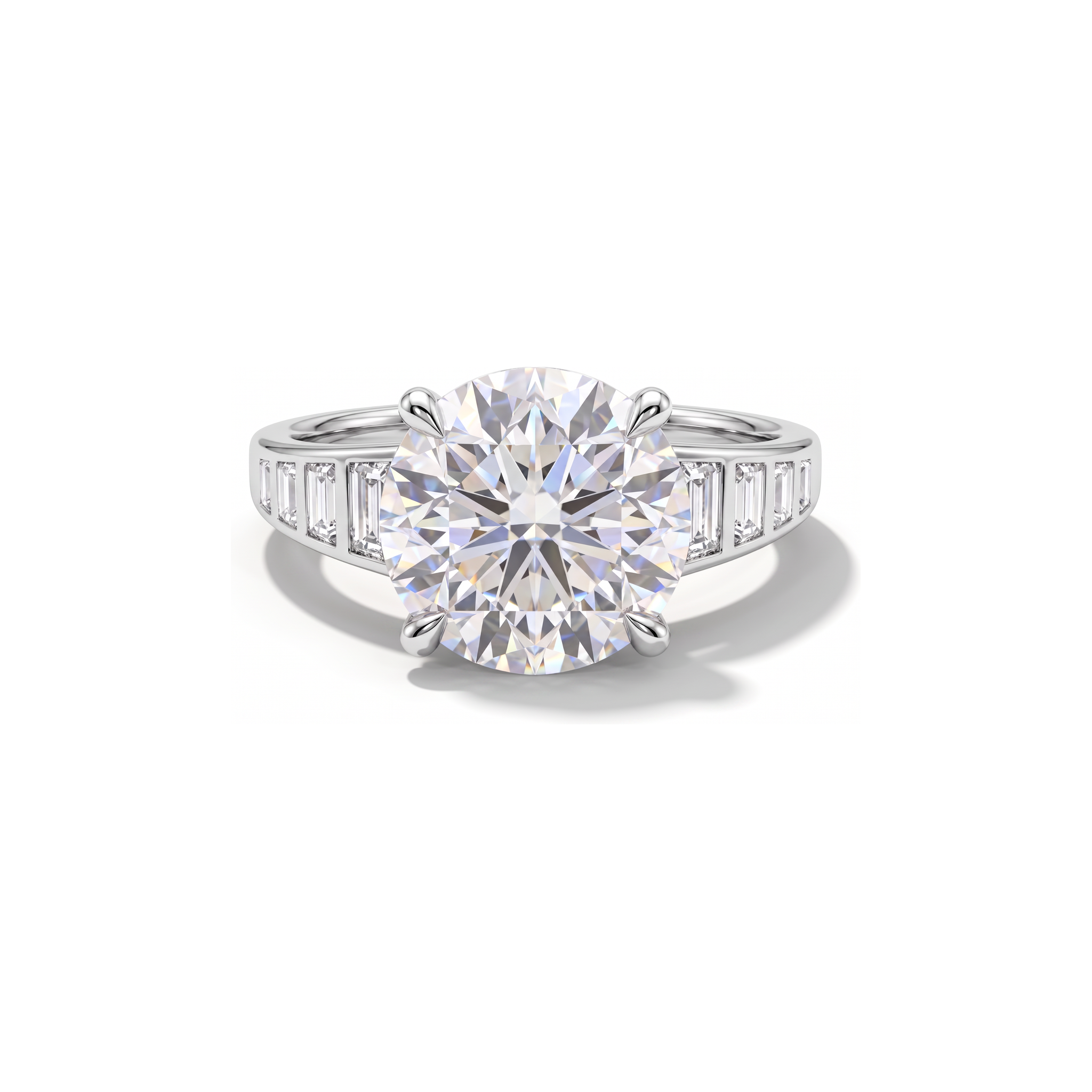 Yves Channel Set Ring – Round Brilliant Diamond