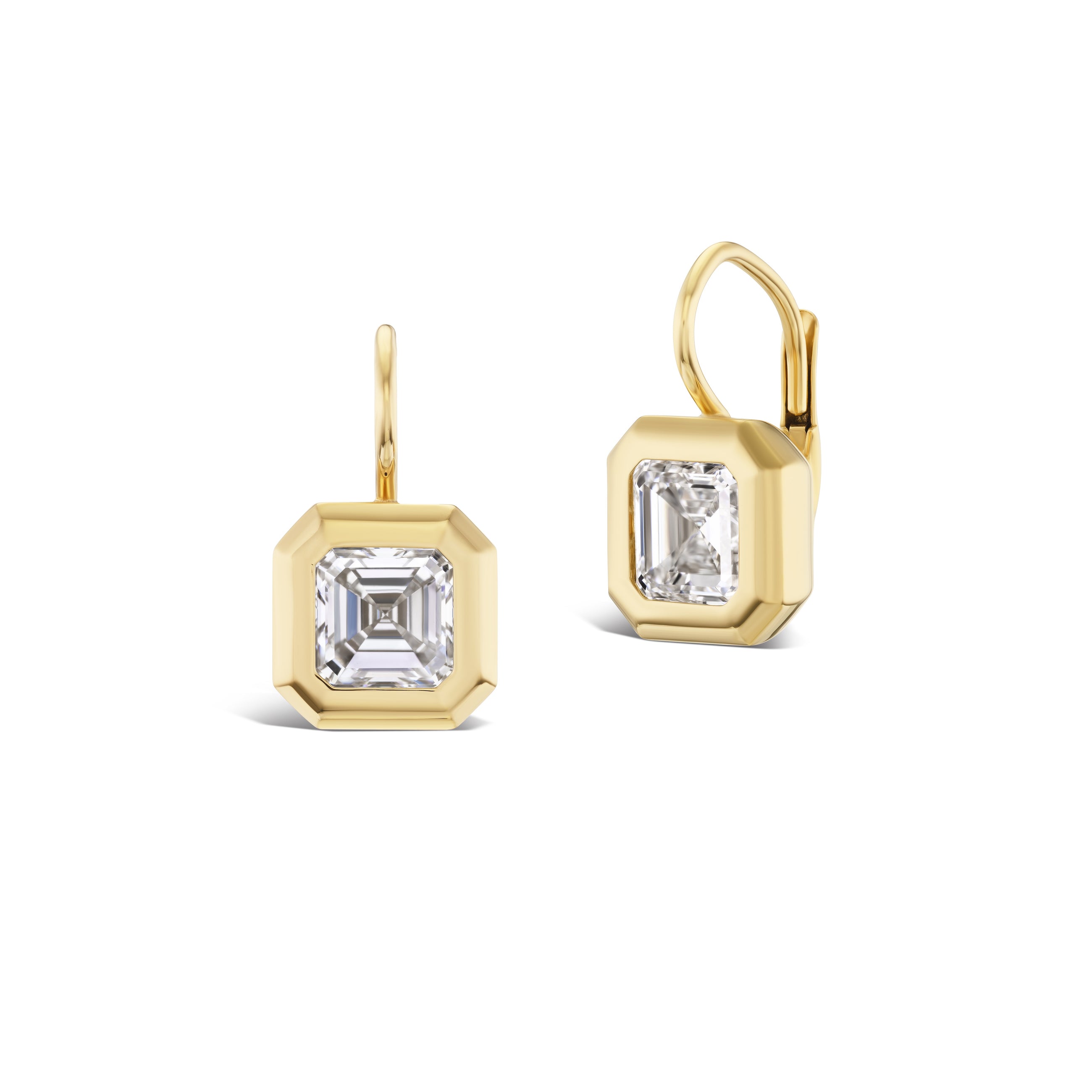 Glow Asscher Lever Back Earrings