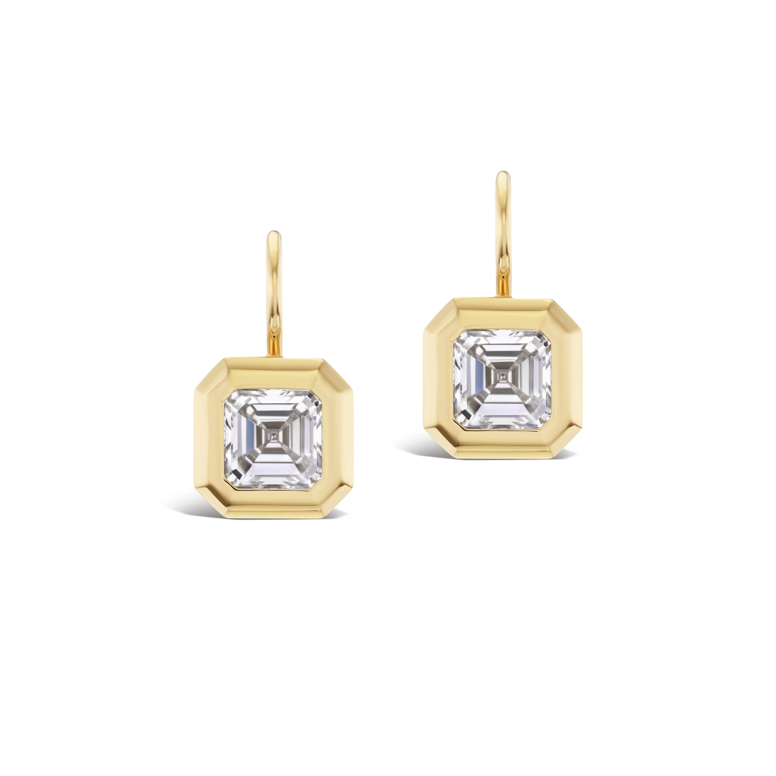 Glow Asscher Lever Back Earrings