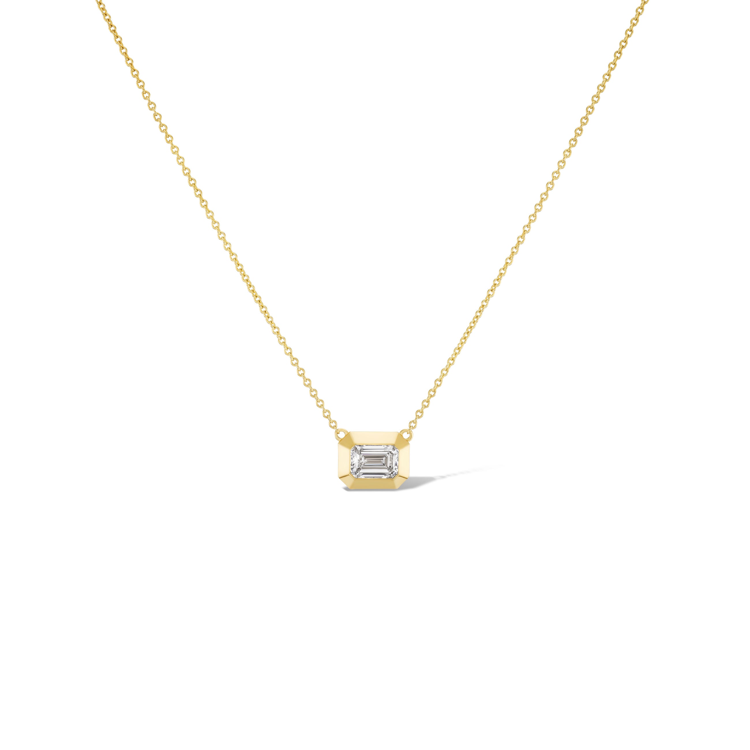 Glow Emerald Cut Solitaire Pendant