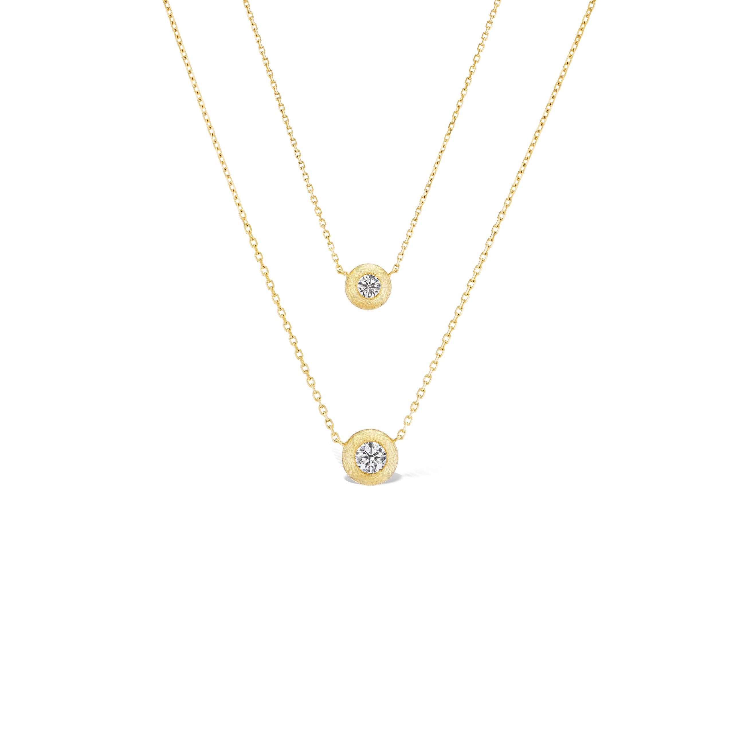 Tapestry Solitaire Button Necklace – Large