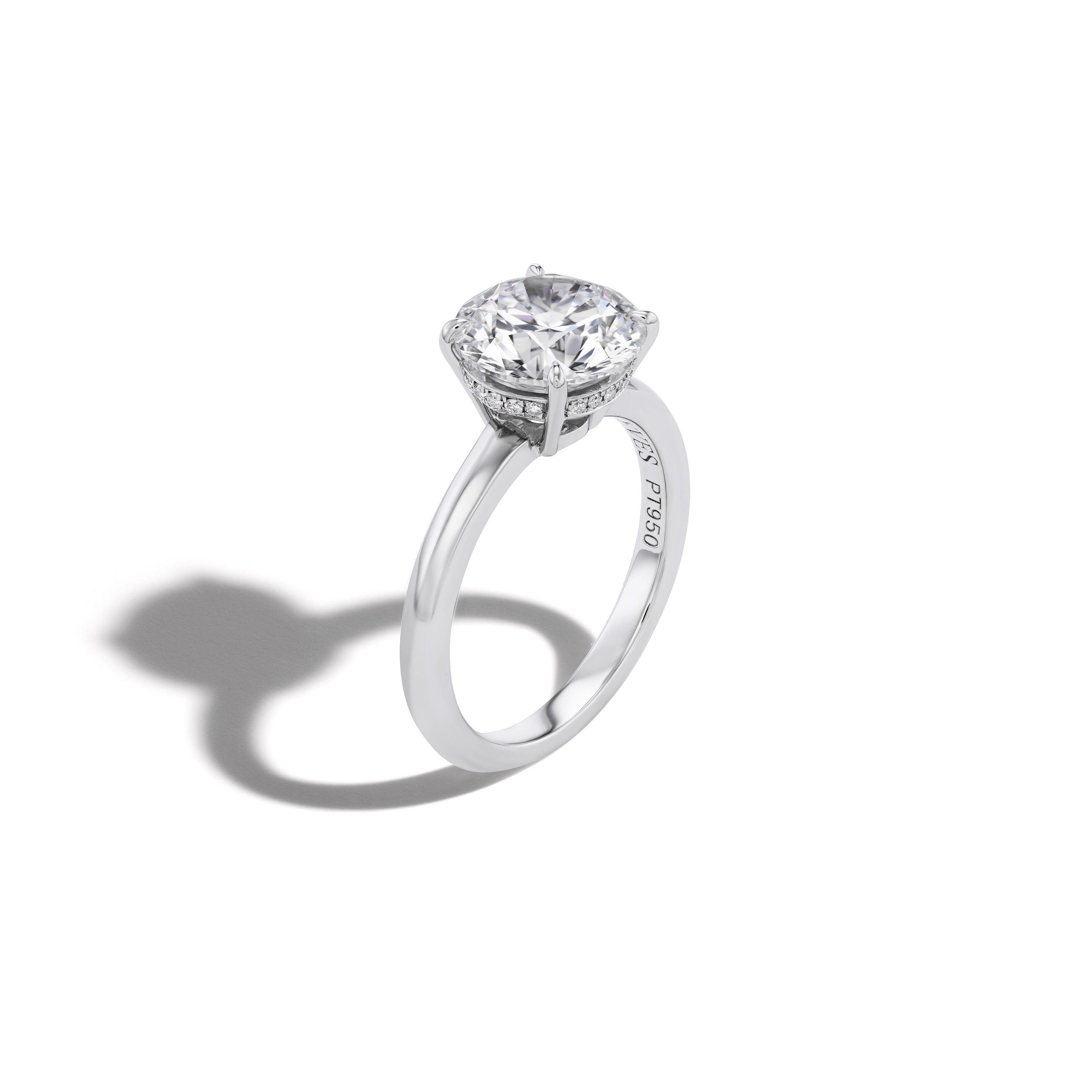 Yves Solitaire Ring with Hidden Halo