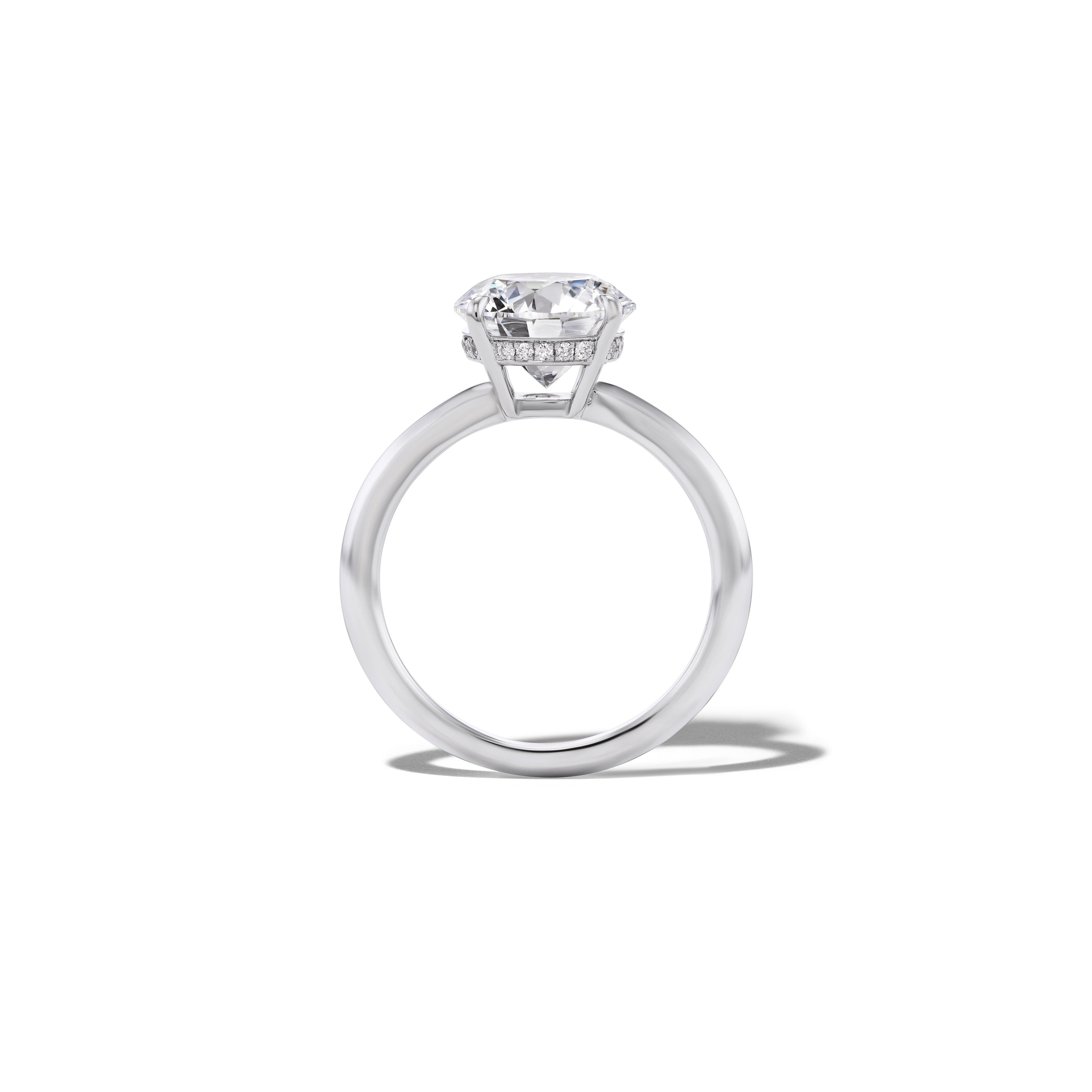 Yves Solitaire Ring with Hidden Halo