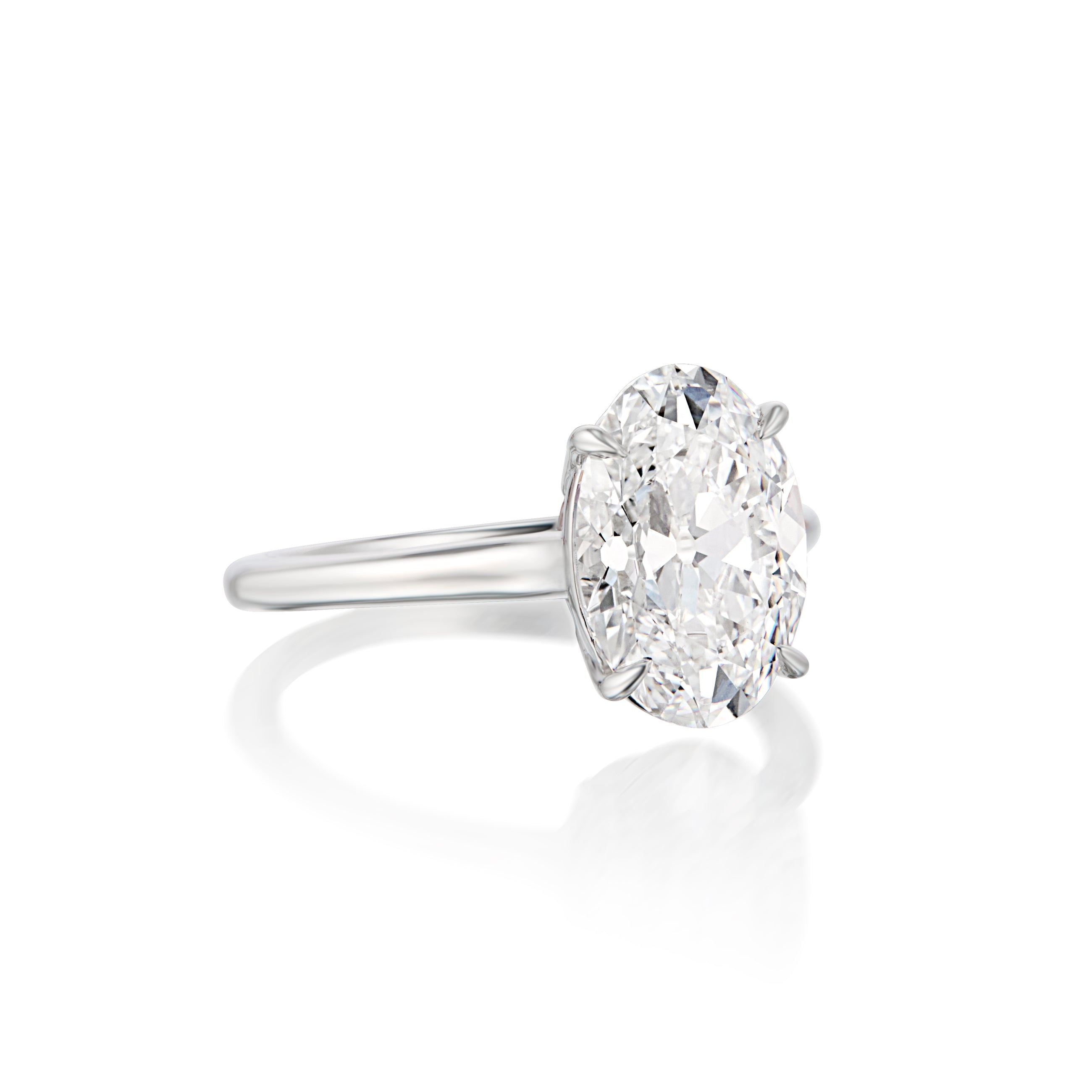 The Yves Solitaire- Antique Oval