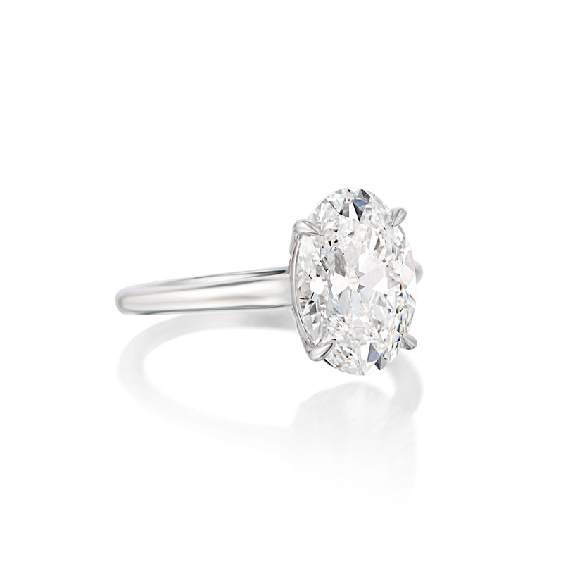 The Yves Solitaire- Antique Oval