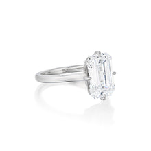 The Yves Solitaire- Emerald Cut Diamond with Compass Prongs
