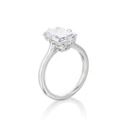 The Yves Solitaire- Emerald Cut Diamond with Compass Prongs