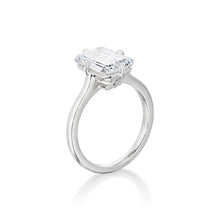 The Yves Solitaire- Emerald Cut Diamond with Compass Prongs