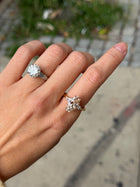 Lotus Basket Three Stone Ring