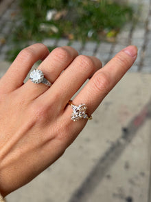 Lotus Basket Three Stone Ring
