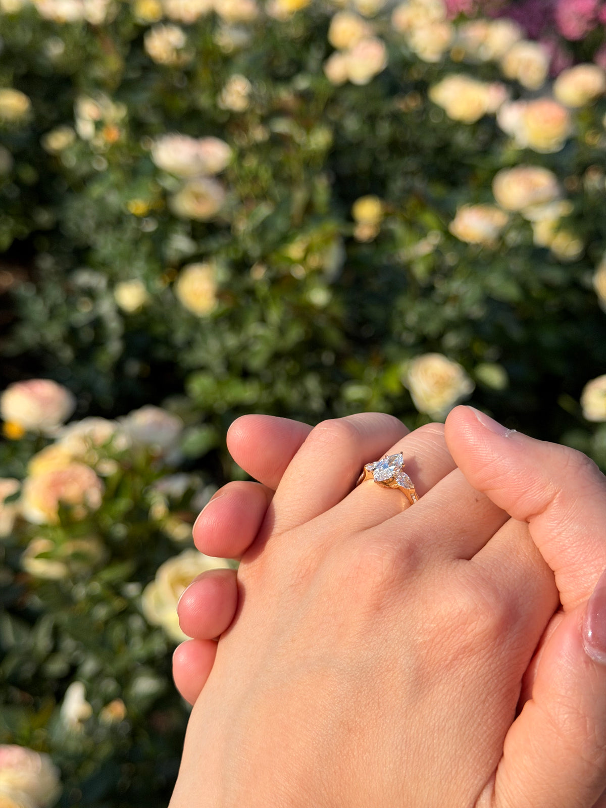 Lotus Basket Three Stone Ring