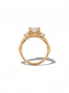 Lotus Basket Three Stone Ring