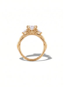 Lotus Basket Three Stone Ring