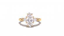 Lotus Basket Three Stone Ring