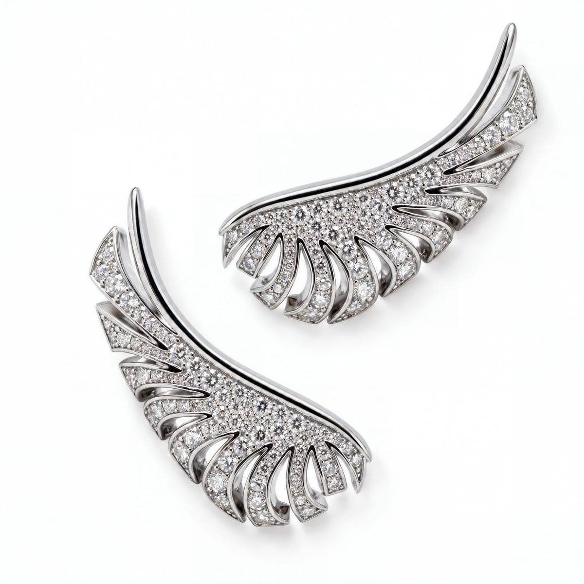 Naturalia Monstera Diamond Pavé Earrings