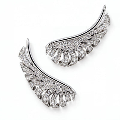 Naturalia Monstera Diamond Pavé Earrings