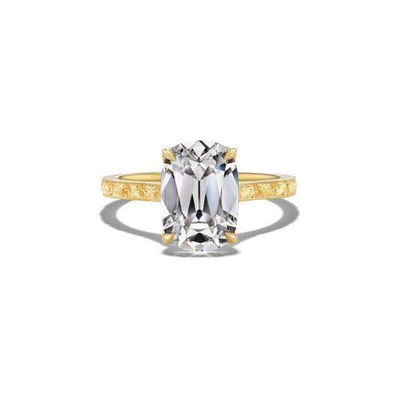 Solitaire with Engraved Band