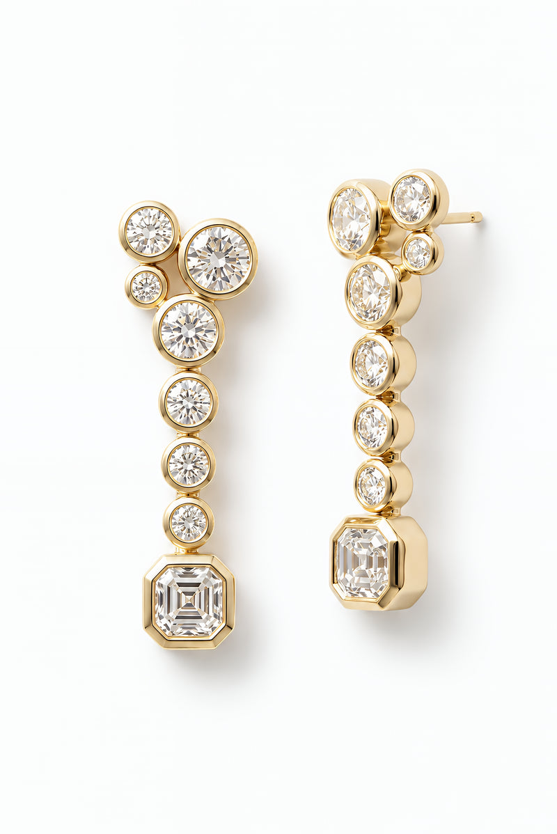 Daydream Mixed Diamond Drop Earrings