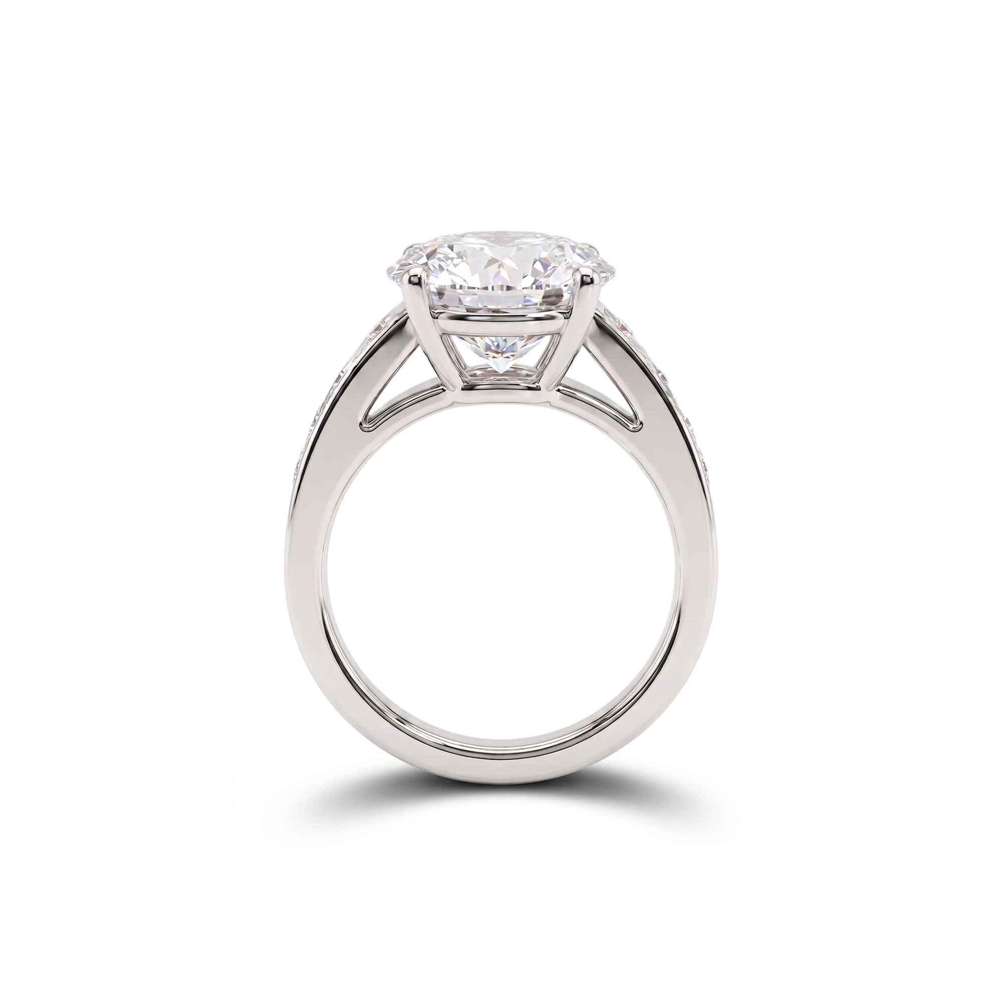 Yves Channel Set Ring – Round Brilliant Diamond