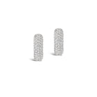 Tapestry White Gold Huggie Earrings