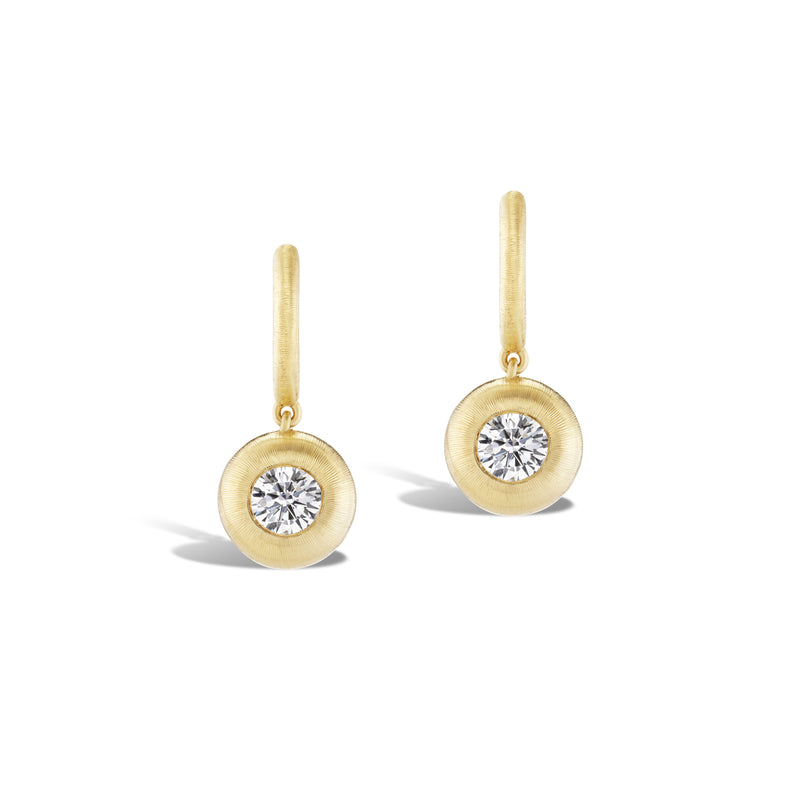 Tapestry Yellow Gold Hoop Earrings