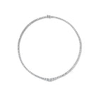 Yves Graduated Shared Prong Tennis Necklace