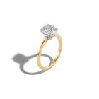 Solitaire Engagement Ring with Reverse Curve Prongs