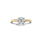 Solitaire Engagement Ring with Reverse Curve Prongs