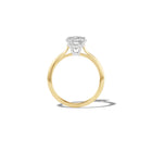 Solitaire Engagement Ring with Reverse Curve Prongs