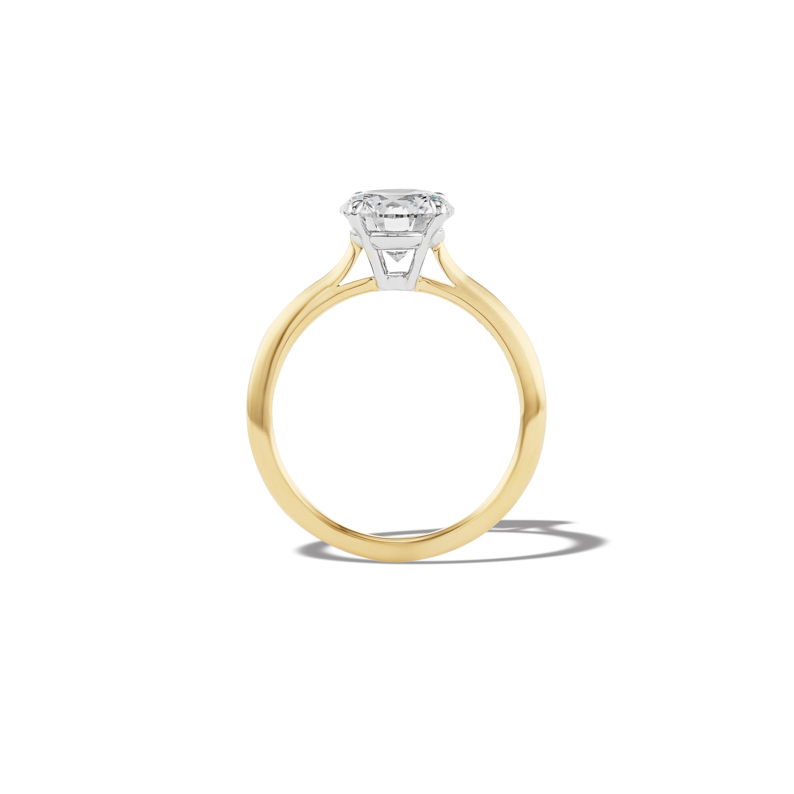 Solitaire Engagement Ring with Reverse Curve Prongs